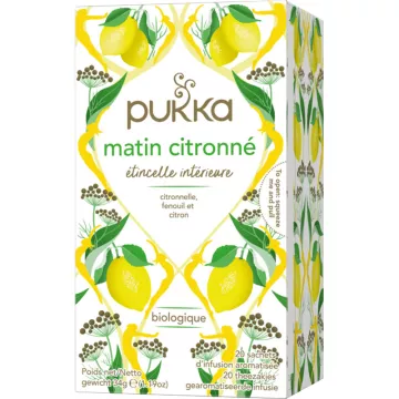 Pukka Organic Lemon Morning Herbal Tea 20 saquetas de chá*