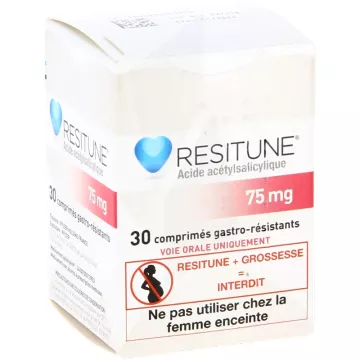 Resitune - Aspirine 75 mg of 100mg maagsapresistente tabletten