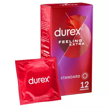 Durex Feeling Extra Préservatifs Fins Extra Lubrifiés