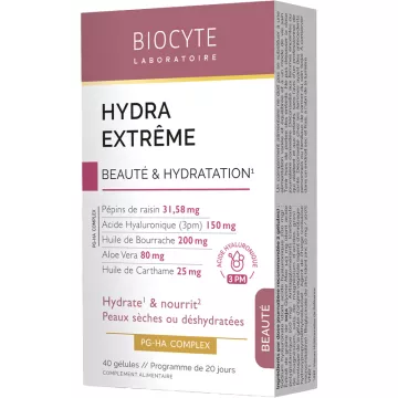 Biocyte Hydra Extrême Trockene und feuchtigkeitsarme Haut 40 Kapseln