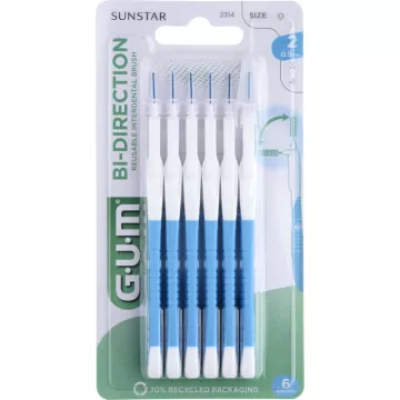 Sunstar Gum Cepillo de dientes bidireccional 0,9 mm