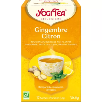 Yogi Tea Herbal Ginger Lemon Ayurvedic Infusion 17 Sachets