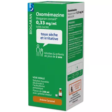 Husten-Sirup oxomemazine Biogaran 0,33 mg Haar 150ml