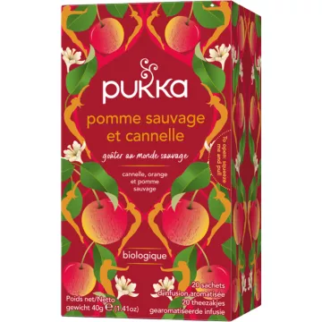 Pukka Bio Tisane Pomme Sauvage & Cannelle 20 Sachets 