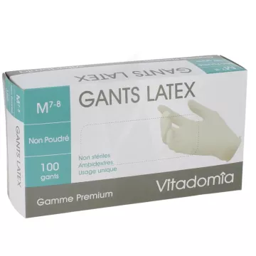 gant en latex non poudré Vitadomia