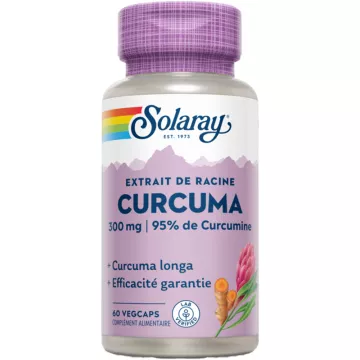 Solaray Curcuma Extrait de Racine 300 mg 60 gélules