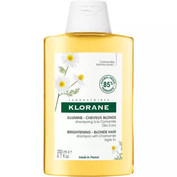 Klorane Shampoo biondo e illuminante alla camomilla flacone da 200 ml