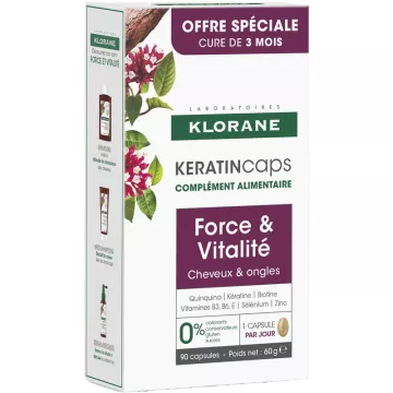 Klorane Keratin Caps Strength & Vitality 90 капсул