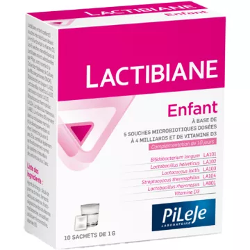 Lactibiane Niño Pileje Fermentos lácticos en bolsitas