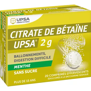 Betaína Citrato UPSA Menta Sin Azúcar Efervescente