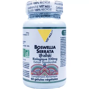 Vitall+ Boswellia Serrata Bio 230mg Extrait Standardisé 60 vegetarian capsules