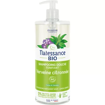 Natessance Citroen Verbena Verstevigende Douche Shampoo Biologisch 1 L