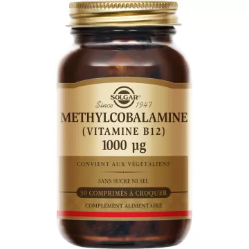 Solgar Méthylcobalamine Vitamine B12 1000 µg 30 comprimés à croquer