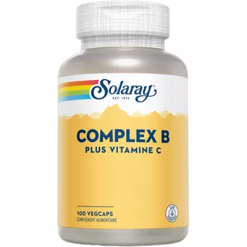 Solaray Complejo B más Vitamina C 100 cápsulas