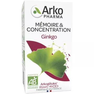 Arkogélules Ginkgo Mémoire et Concentration Bio