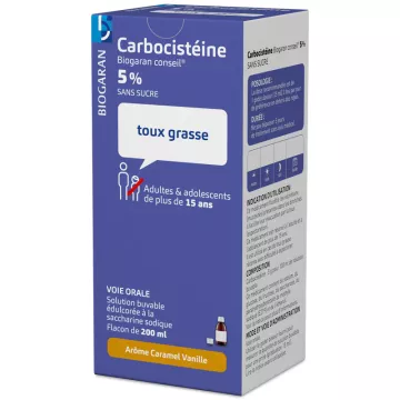 Carbocistéine Adulte Biogaran Conseil 5% 200 ml