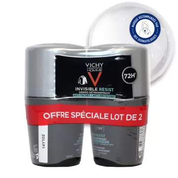 Vichy Homme Déodorant Invisible Resist Détranspirant 72h Roll-On 50 ml