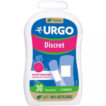 Urgo Discret Pansement Support Transparent Boîte de 30