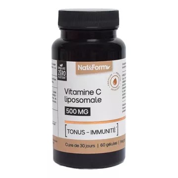 Nat &amp; Form Nutraceutique Vitamina C Lipossomal 500 mg 60 Cápsulas Vegetais