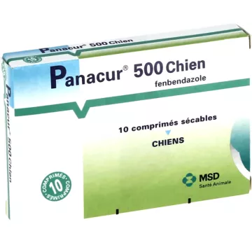 PANACUR 500mg Cão 10 comprimidos desparasitantes