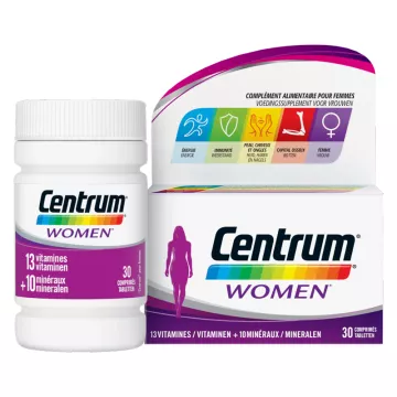 Centrum Women 13 Vitamines + 10 Minéraux 30 comprimés