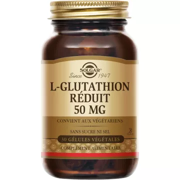 Solgar L-Glutatião Reduzido 50 mg 30 cápsulas vegetais