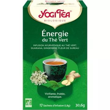 Yogi Tea Thé Énergie Thé Vert Infusion Ayurvédique 17 infusettes