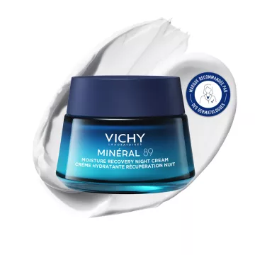 Vichy Minéral 89 Crème Hydratante Récupération Nuit Mélatonine 50 ml