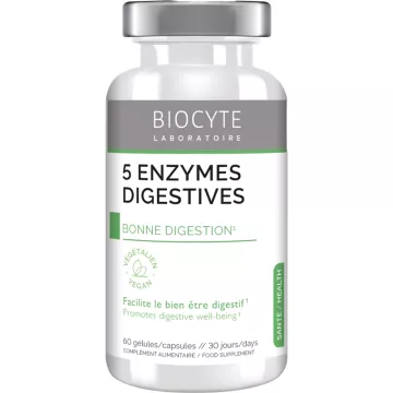 Biocyte Longevity 5 Enzymen Spijsverteringscomfort 60 capsules