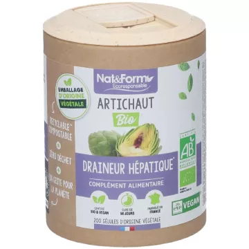 Nat & Form Organic Artichoke 200 Eco Vegetable Capsules