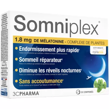 3C Pharma Somniplex 1,9 mg Melatonine 30 tabletten