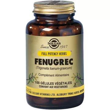 Solgar Feno-grego 100 cápsulas vegetais