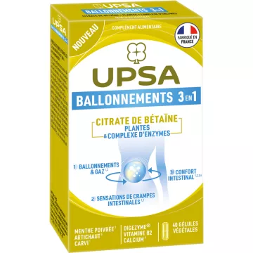 UPSA 3 in 1 Bloating 40 capsules