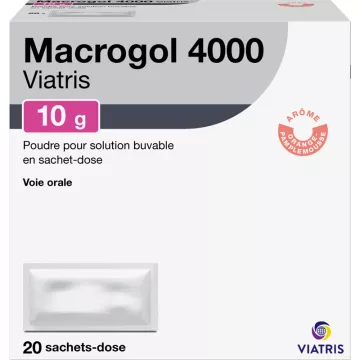 Macrogol 4000 10 g Prisão de ventre Viatris 20 saquetas