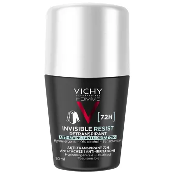 Vichy Homme Deodorante Invisibile Resistente Roll on 72H 50ml