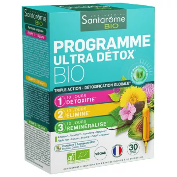 Santarome Organic Ultra Programa Detox 30 Viales