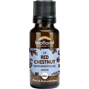 Biofloral Bach Flower Remedies 25 Red Chestnut Alcohol-free Granules