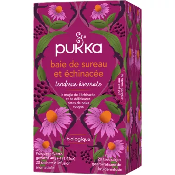 Pukka biologische vlierbes & echinacea kruidenthee 20 builtjes