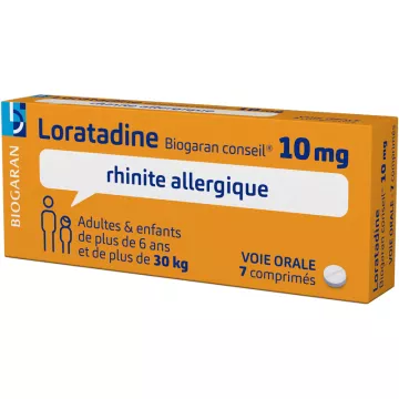 Loratadine 10 mg Biogaran Conseil 7 tablets