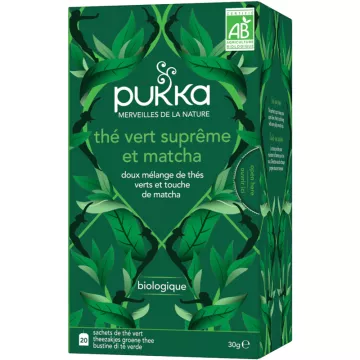 Pukka Bio Tisane Thé Vert Suprême & Matcha 20 Sachets