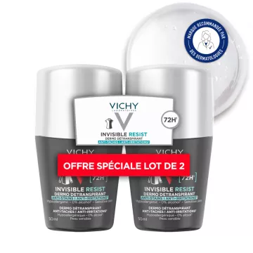 Vichy Homme Déodorant Invisible Resist Détranspirant 72h Roll-On 50 ml