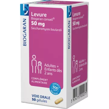 Biogaran Conseil Levadura Saccharomyces Boulardii 50 mg 40 cápsulas