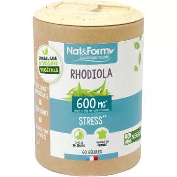 Nat &amp; Form Extracto de Rhodiola 60 cápsulas vegetales ecológicas Eco 