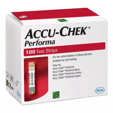 ACCU-CHEK de monitoramento de glicose no sangue PERFORMA 100 tiras