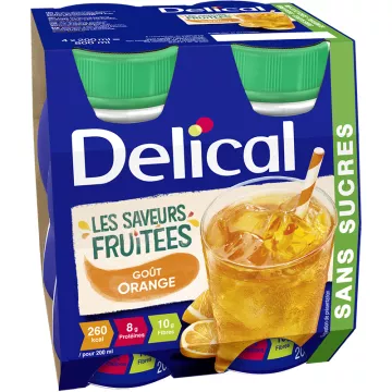 Delical Bebida de sabores frutados sem açúcar 4x200ml