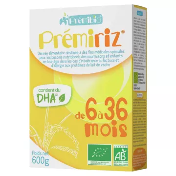 PrémiRiz 6-36 Meses Leche Infantil Ecológica Prémibio 600 g