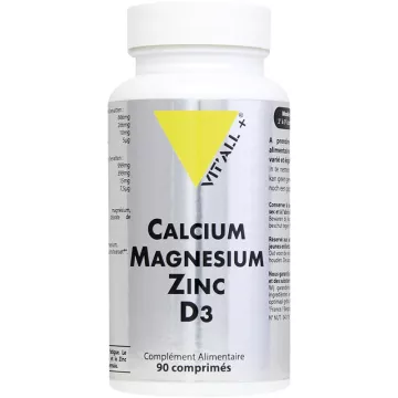 Vitall+ Calcium Magnésium, Zinc, vitamine D3