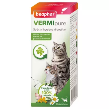 Solução líquida de vermipura Beaphar para higiene digestiva especial para gatos e gatinhos 50ml