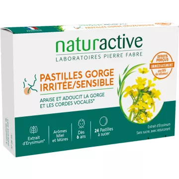 Naturactive Раздраженное и чувствительное горло 24 пастилки