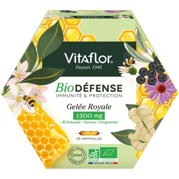 Vitaflor Apiculte Jalea Real BIO 1500 mg Défenses+ 20 ampollas